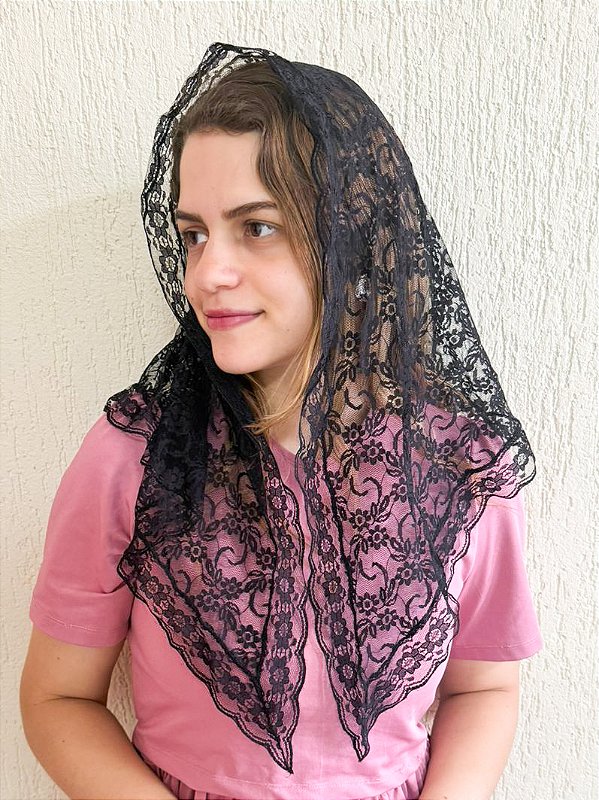 Véu Clarisse 1 Triangular Preto