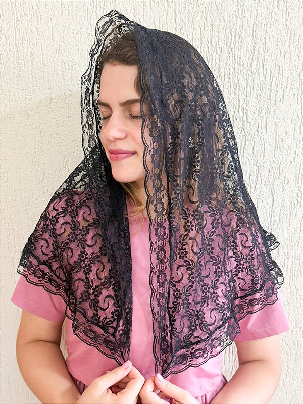 Véu Clarisse 1 Oval Preto