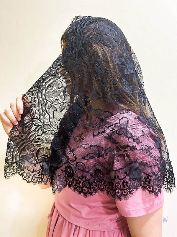 Véu Helena Oval Preto