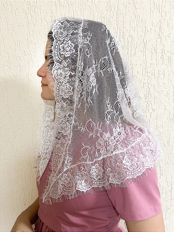 Véu Mariae Oval Branco
