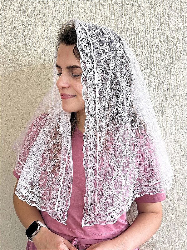 Véu Clarisse Oval Branco