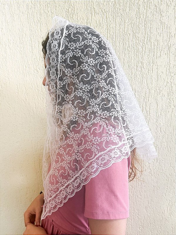 Véu Clarisse Triangular Branco