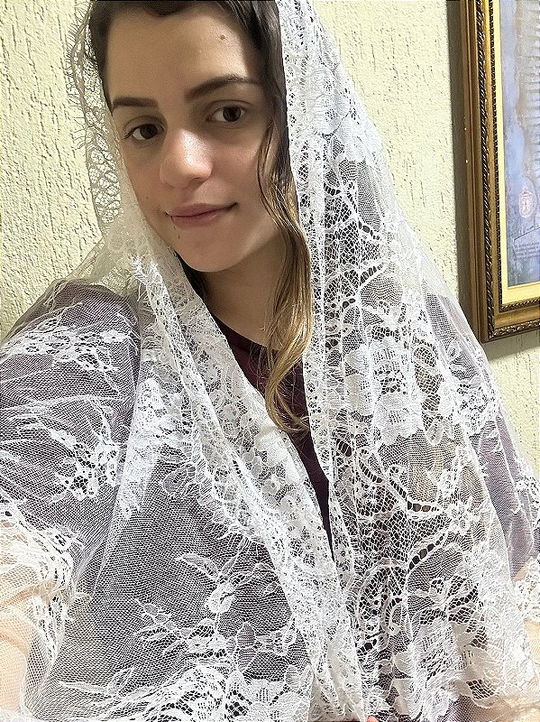 Véu Echarpe Branco