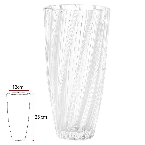 Vaso Cristal Ecologico 0,6CM (Transparente) 25cm