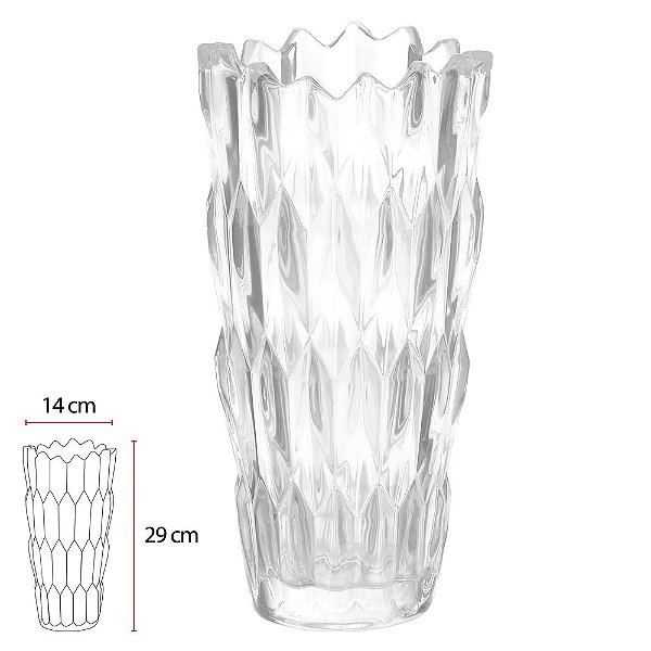 Vaso Cristal Ecologico 0,8CM (Transparente) 29cm