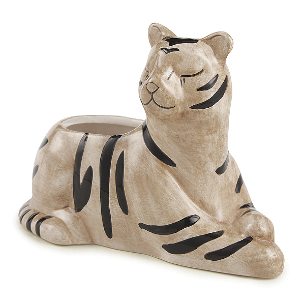 Cachepot Em Ceramica Tigre