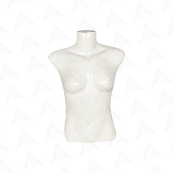 Manequim Plastico Feminino Busto Incorpado - Branco