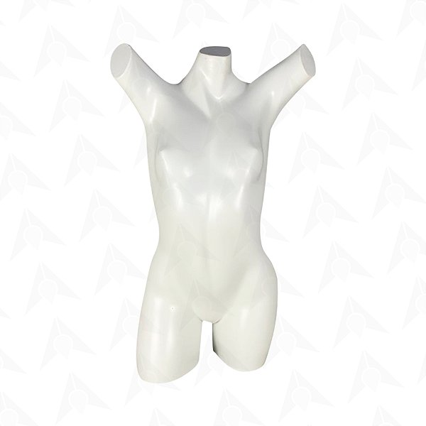 Manequim Plastico Feminino Busto Collant - Branco