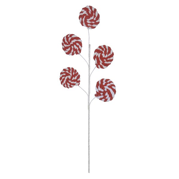 Enfeite Natal Candy Cane 50cm - Vermelho Branco