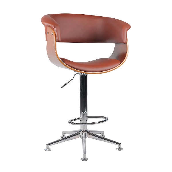 Banqueta Betim Marrom Base Estrela - Rivatti