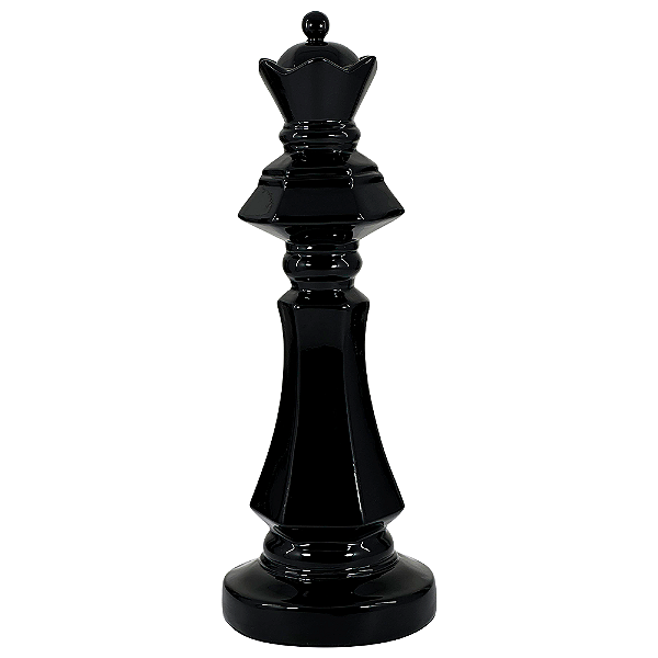 Escultura Decorativa Xadrez - Rainha Preto