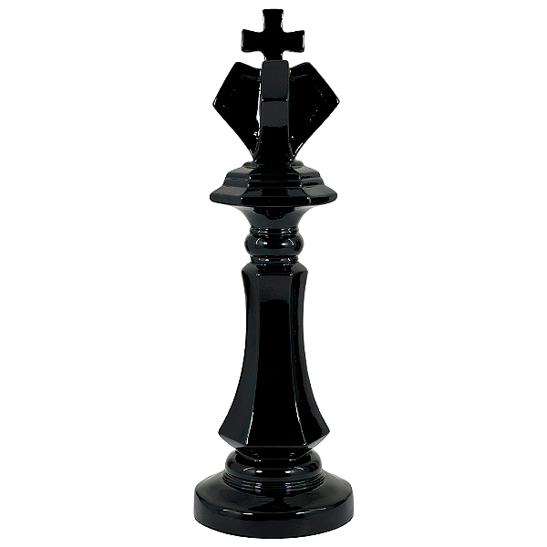 Escultura Decorativa Xadrez - Rei Preto