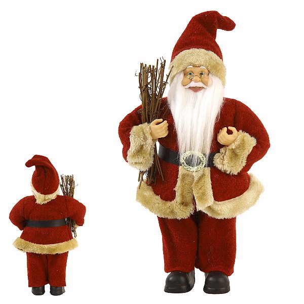 PAPAI NOEL NATAL EM PE (VERMELHO BEGE) 30cm
