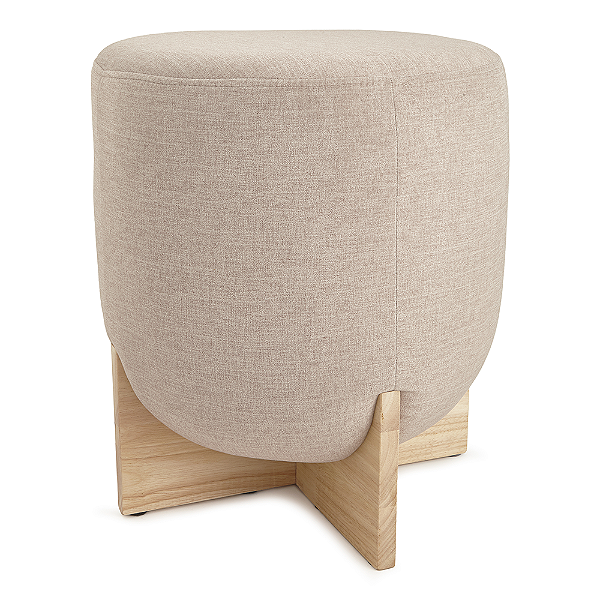 Pufe em Madeira e Suede - Conforto e Elegância para sua Decoração (18764)