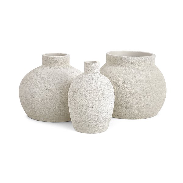 17689 - Kit Minivasos em Poliresina - 3 Peças para Decoração Sofisticada