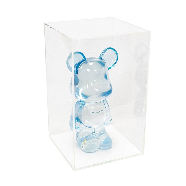 572232 - Escultura Urso em Resina Azul G