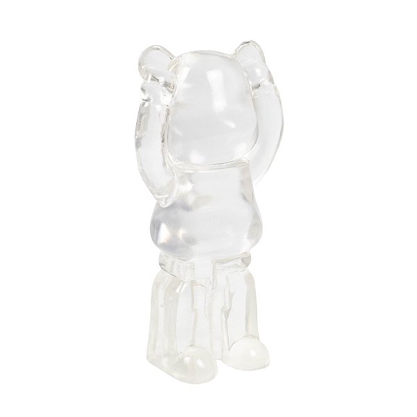 66428 - Escultura Urso Surdo em Resina Incolor