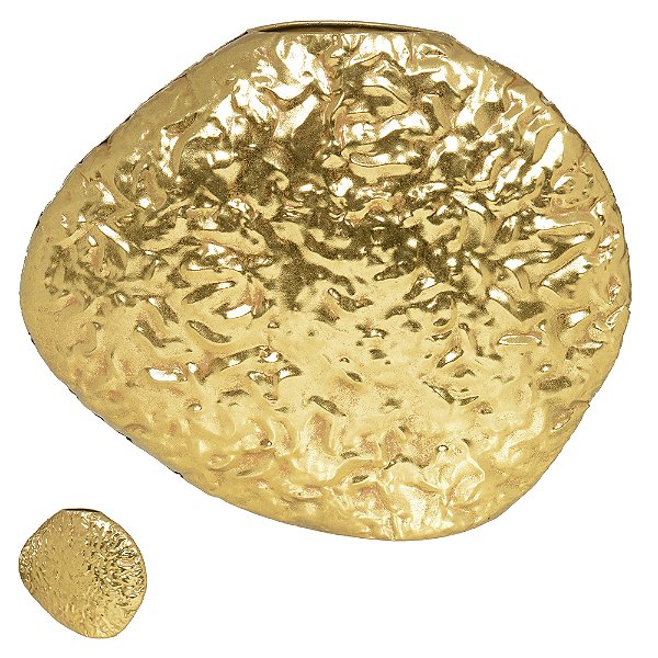 VASO DECORATIVO METAL (DOURADO) 34,5X8X29,5cm