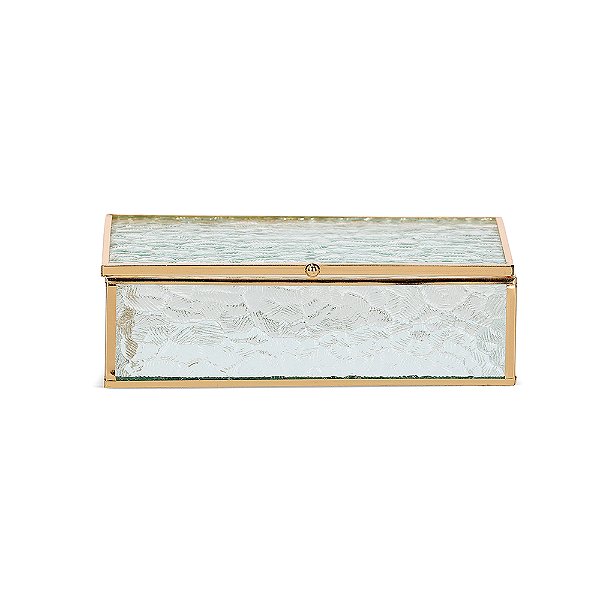 Caixa em Vidro com Metal – 7x21x13,5cm