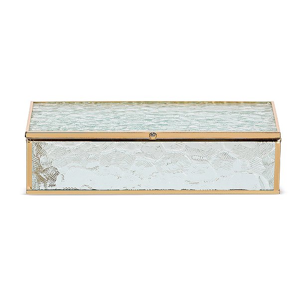 Caixa em Vidro com Metal – 7x25x15,5cm