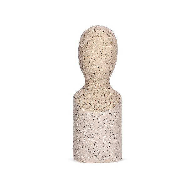 Escultura Decorativa Face em Cerâmica | 26,5x10,5x9 cm