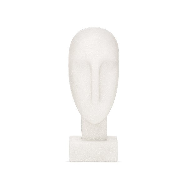 Escultura Decorativa Face em Poliresina | 24,5x9,5x8 cm