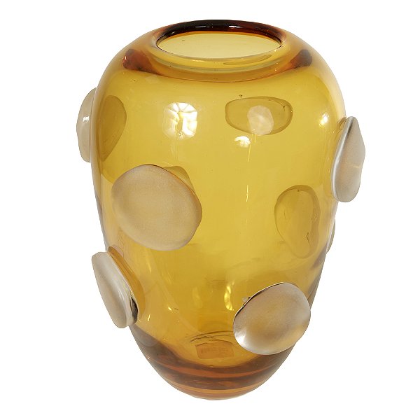 Vaso Decorativo de Vidro | Âmbar Fosco – 27 cm