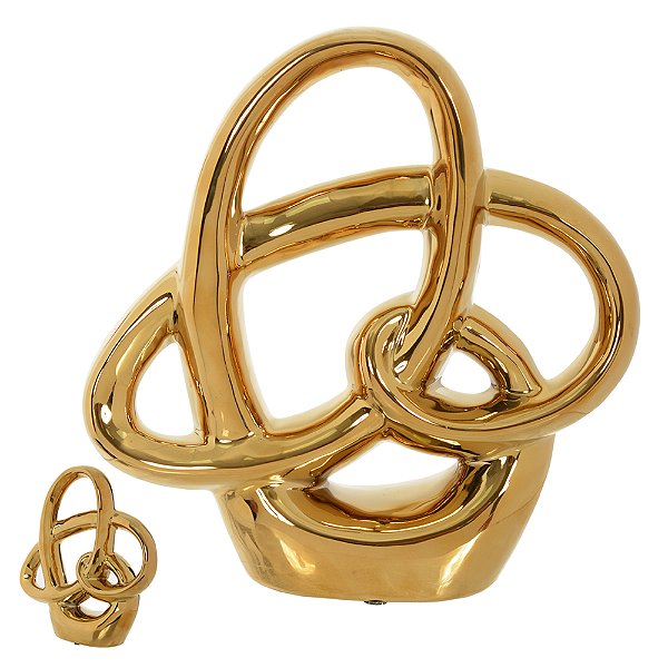 Escultura Decorativa em Cerâmica (Dourado)