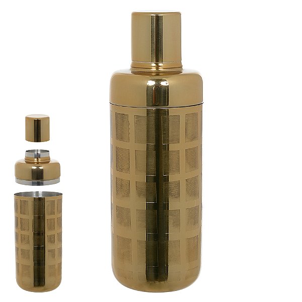 Coqueteleira Aço Inox 550ml Taiti (Dourado) – 21x8 cm
