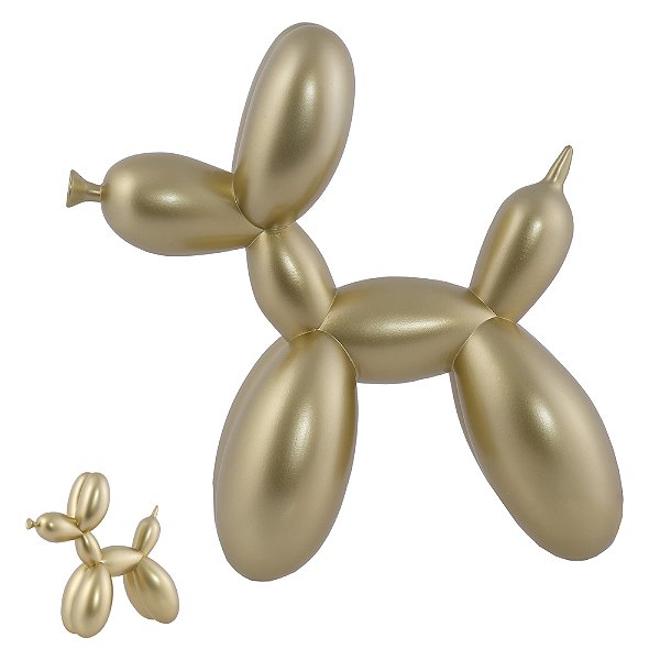 Escultura Decorativa Cachorro em Poliresina – Dourado (25x23,5x10,5 cm)