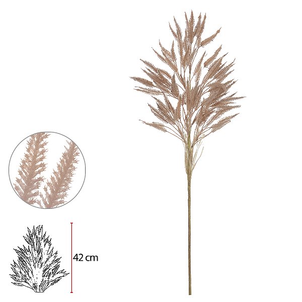 C. Folhagem Seca c/ Flocked X80 (Ocre) – 80cm