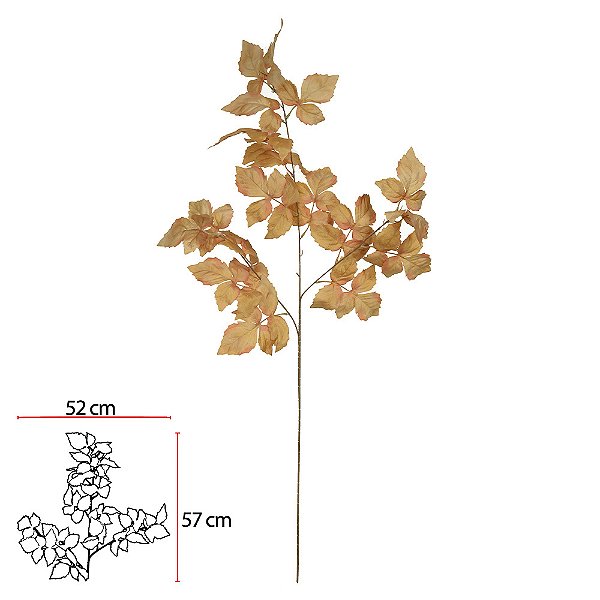 C. Galho Folha X18 (Caramelo) - 94cm