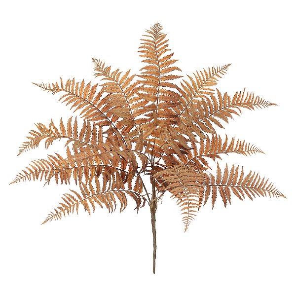 F. Samambaia C/Print Plástico X12 (Marrom Outono) – 74cm