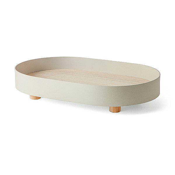 Bandeja em MDF e Metal – 7,5 x 39,5 x 26 cm