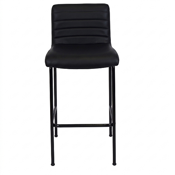 Banqueta Confort Concha Metalflex com Base em Aço - Preta