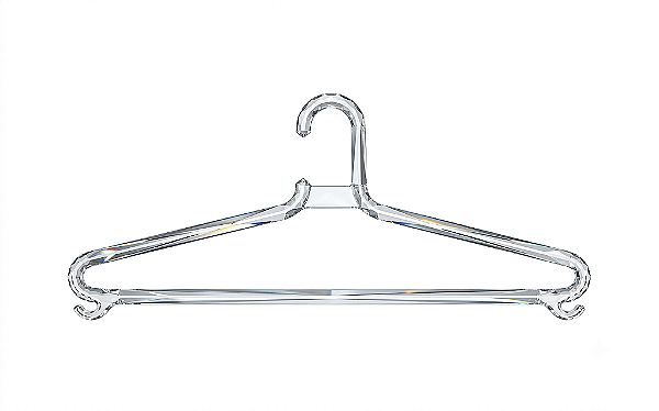 Cabide Acrílico Gaúcho Fino Cristal Kit com 12 Unidades