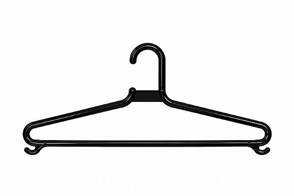 Cabide Adulto Maior Preto Reforçado para Roupas