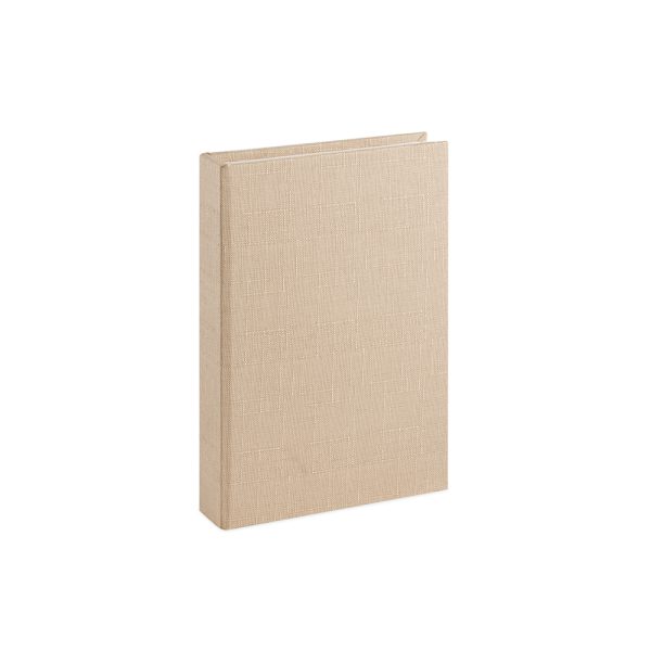 Livro-Caixa em MDF com Revestimento em Linho - Bege claro (13592)