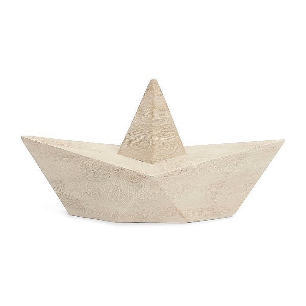 Escultura Barco em Polirresina Decorativa - 21338