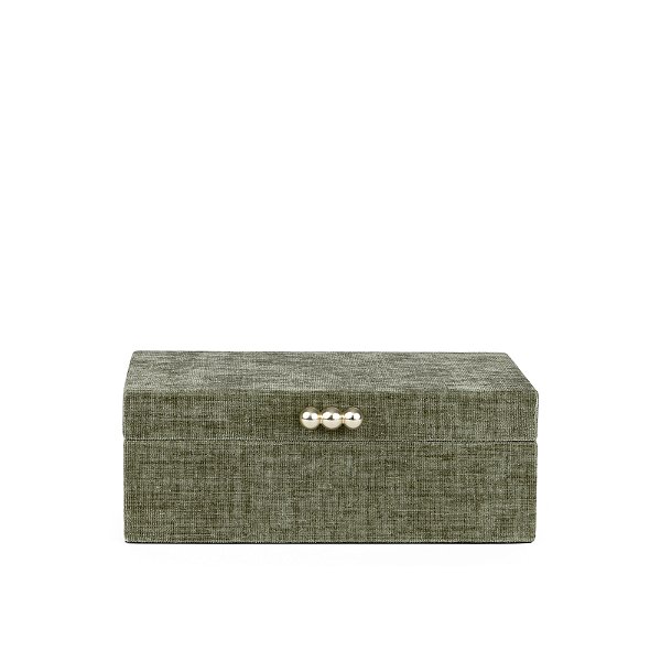 Caixa Decorativa em MDF com Revestimento em Veludo Verde - (22522)