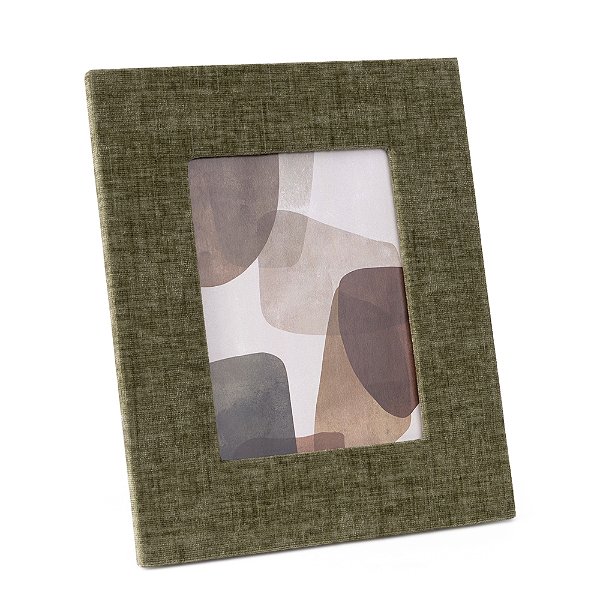 Porta-Retrato MDF Veludo Escolha Verde ou Marrom 10x15 ou 15x20