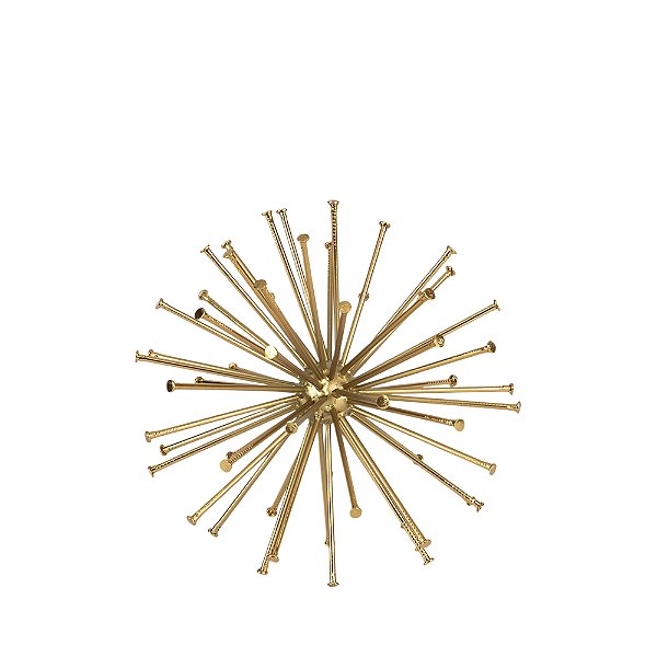 Escultura Ouriço Decorativa em Metal (22076/22077) | Decoração