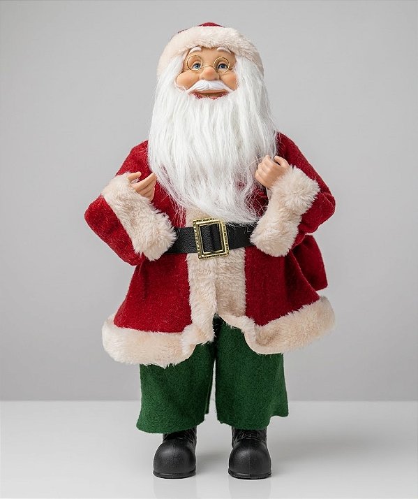 Papai Noel em Pé com LED Vermelho e Verde 40cm (83386001)