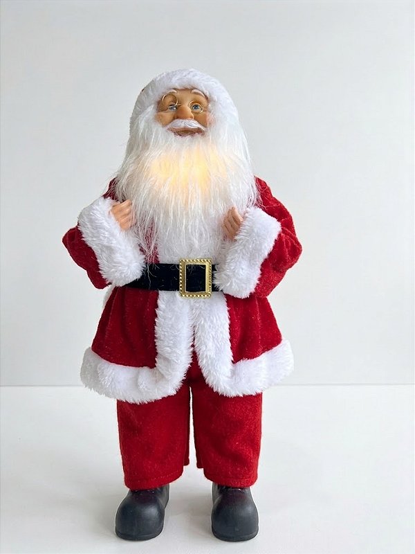 Papai Noel em Pé com LED Vermelho e Branco 40cm (83382001)