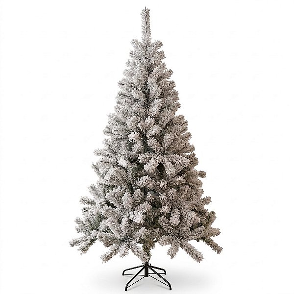 Árvore de Natal Quebec Nevada Verde e Branca 868 Galhos 1,80m (AR284-18)