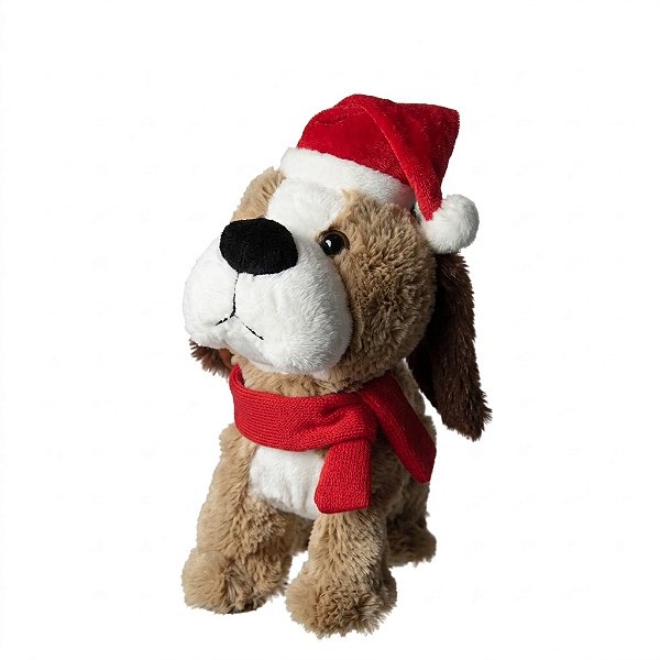 Cachorro Decorativo de Natal com Movimento Marrom 25cm (BT2068)