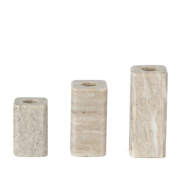 Porta-Velas em Mármore 3 Peças | P, M e G (21990) | Decoração