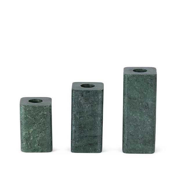 Porta-Velas em Mármore Verde 3 Peças | P, M e G (21994) | Decoração