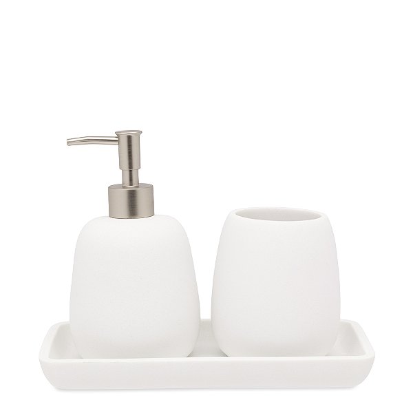 Kit para Banheiro em Polirresina 3 Peças (23508) | Decoração