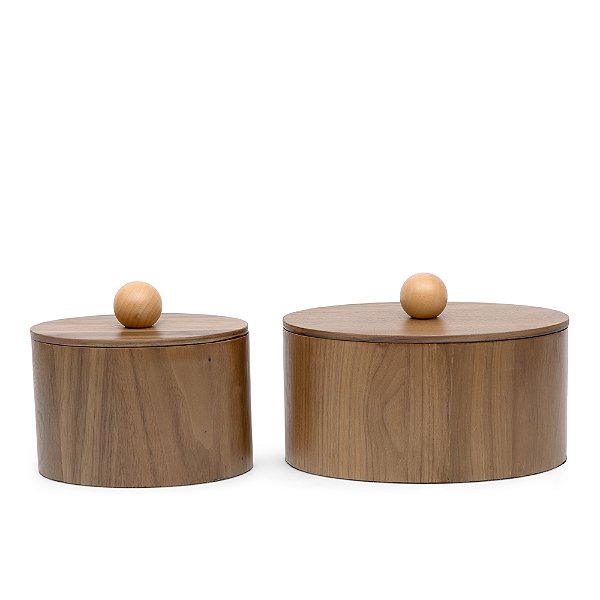 Potes Decorativos em Madeira P e G (23625) | Decoração